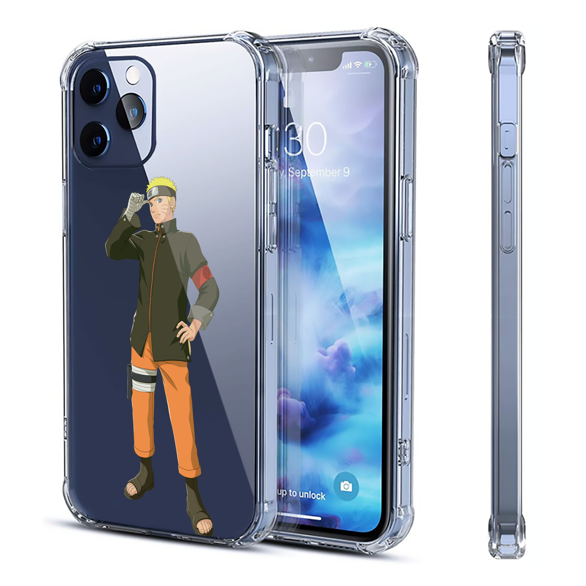 （画像用） NARUTO -ナルト- うずまき ナルト Uzumaki Naruto 【iPhone 12シリーズ対応】透明スマホケース（クリアソフトケース）